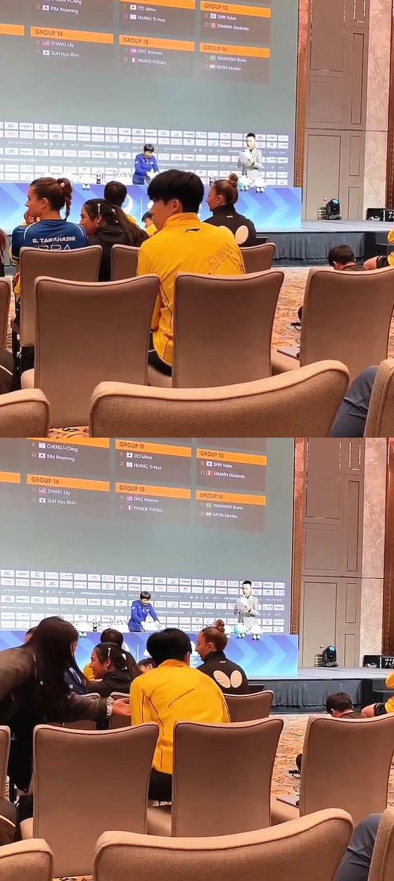 楚钦坐错位置出洋相梁靖崑回答逗笑全场尊龙凯时链接澳门世界杯抽签仪式：王(图2)